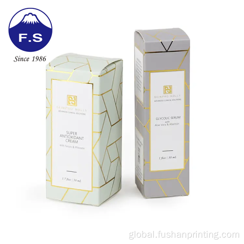 Cosmetic 30ml Paper Box Cosmetic Full Color Gold Foil Beauty Paper Box Factory